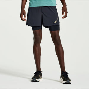 Mens's | Saucony Pinnacle 5" 2-in-1 Shorts